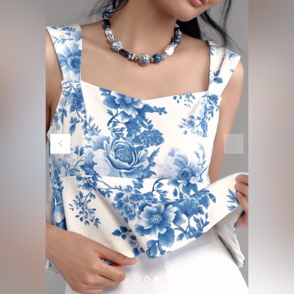 Maeve Square-Neck Peplum Tank Top, Various Sizes NWT - Picture 3 of 7